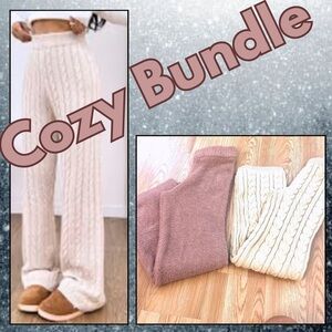 BUNDLE,Cozy Knit & Fleece Comfy Pants, Both Size Small
& in Excellent Condition
